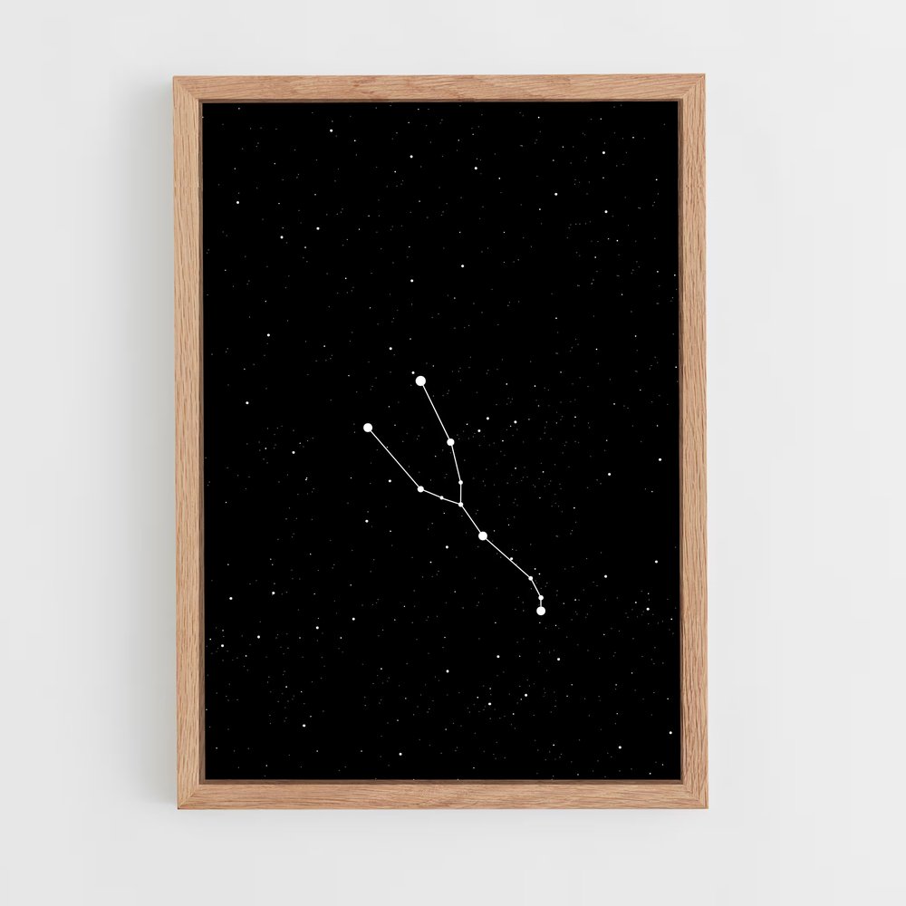 Poster Étoiles de Taureau – affiche Constellations (vue 4)