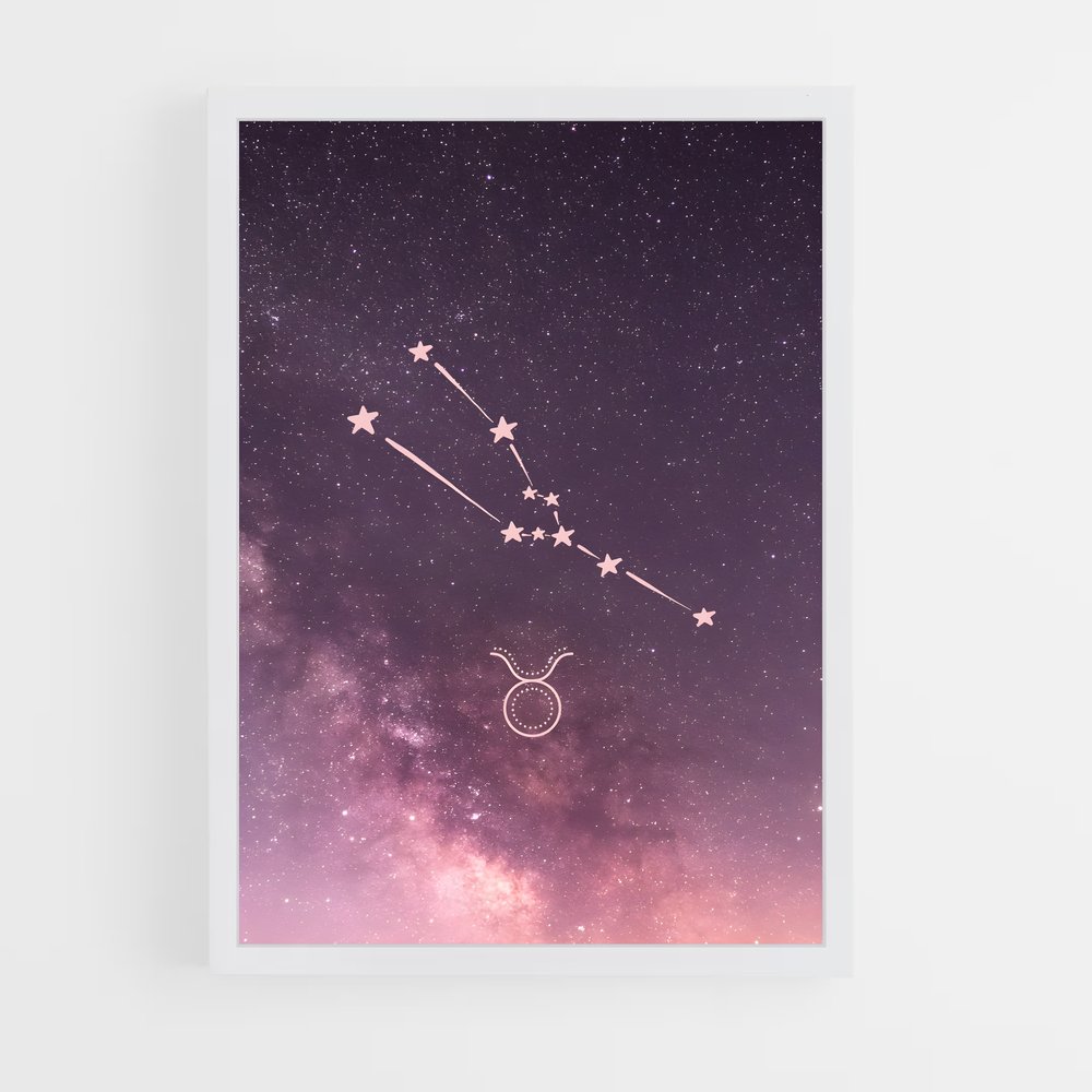 Poster Taureau Éclatant – affiche Constellations (vue 3)