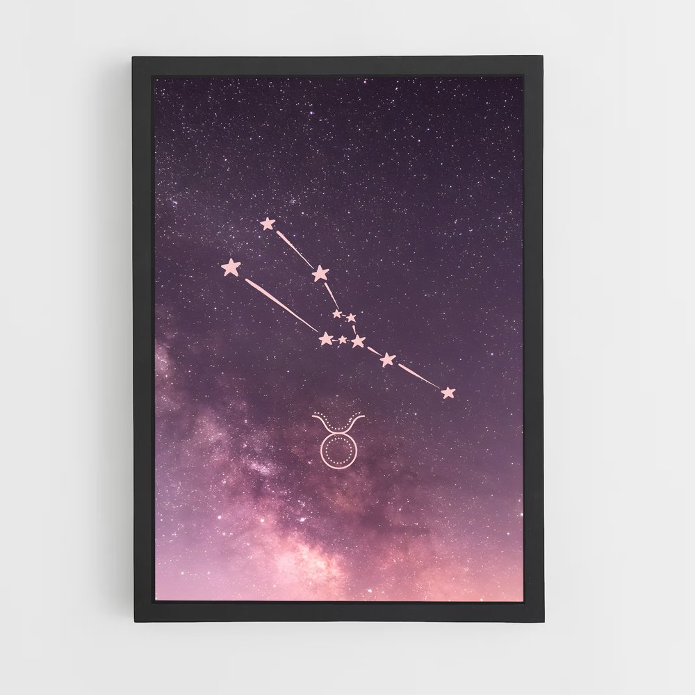 Poster Taureau Éclatant – affiche Constellations (vue 2)