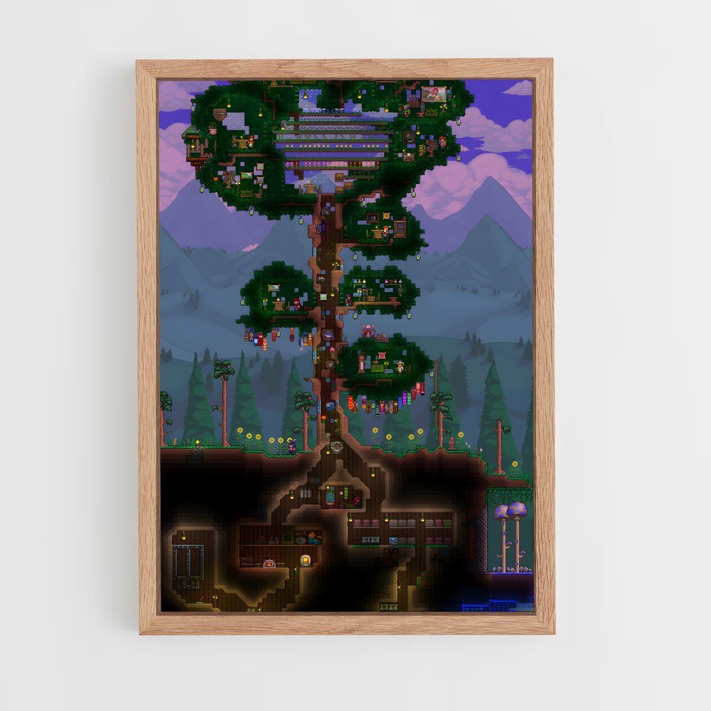 Poster L'Arbre des Aventures – affiche Terraria (vue 4)