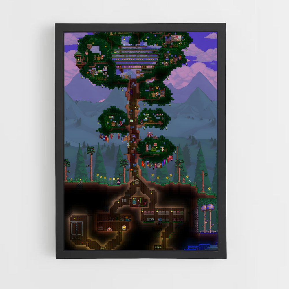 Poster L'Arbre des Aventures – affiche Terraria (vue 2)
