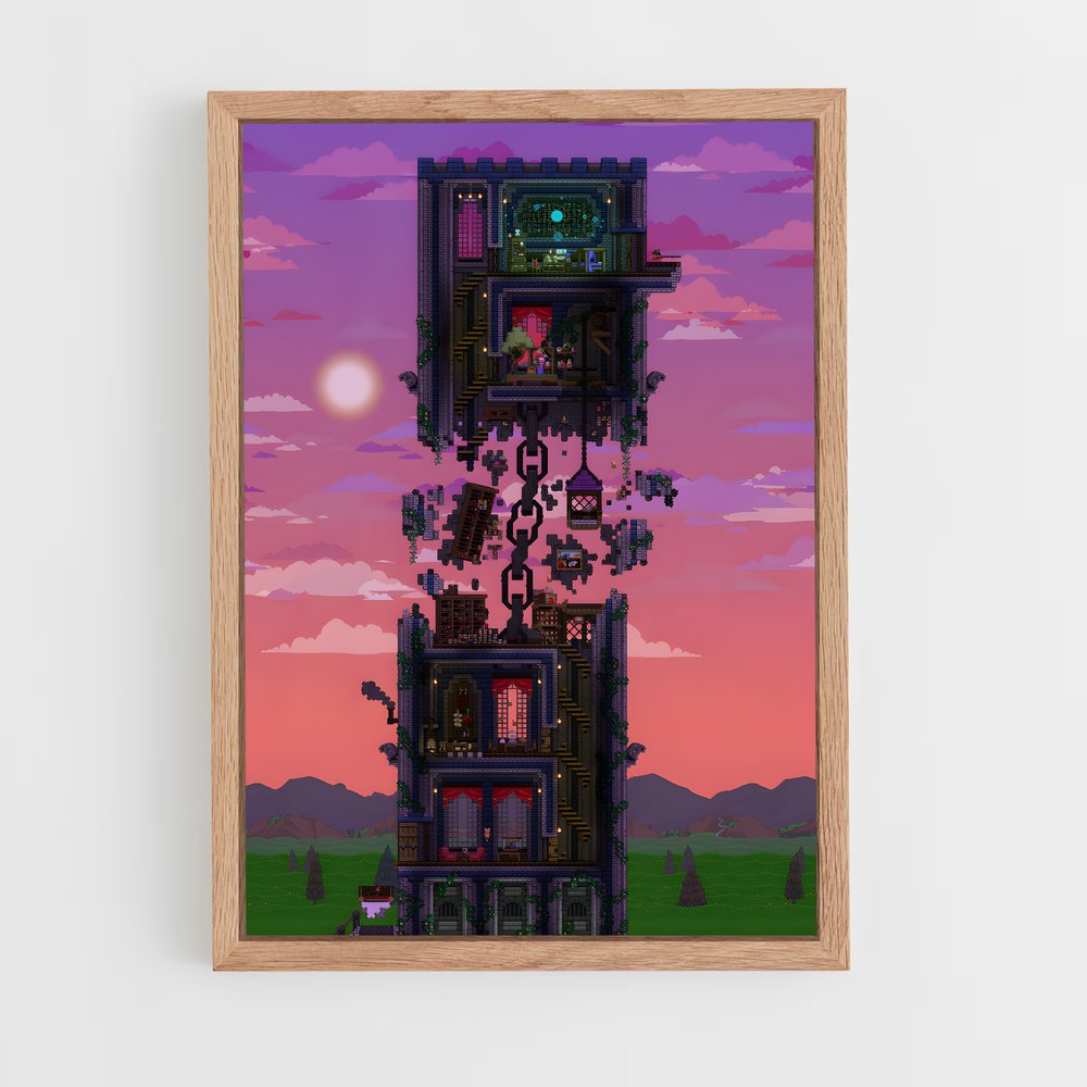 Poster L'Horloge de la Tour – affiche Terraria (vue 4)