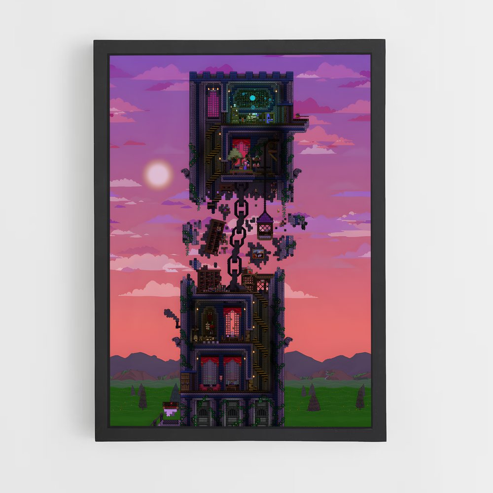 Poster L'Horloge de la Tour – affiche Terraria (vue 2)