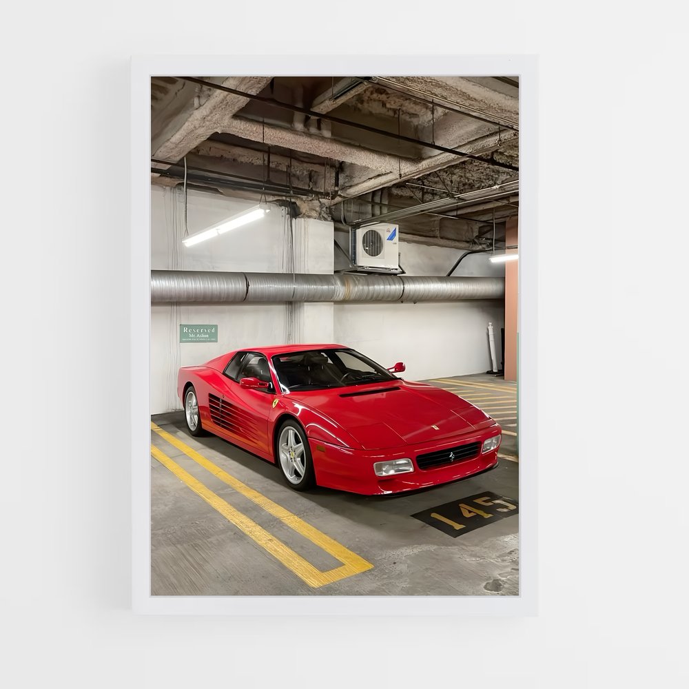 Poster Testarossa Rêves – affiche Ferrari (vue 3)
