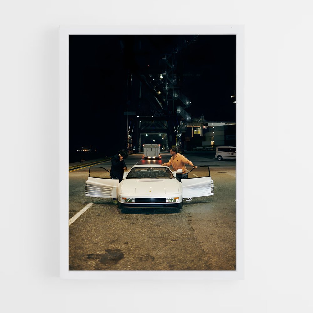 Poster Testarossa cœur – affiche Ferrari (vue 3)