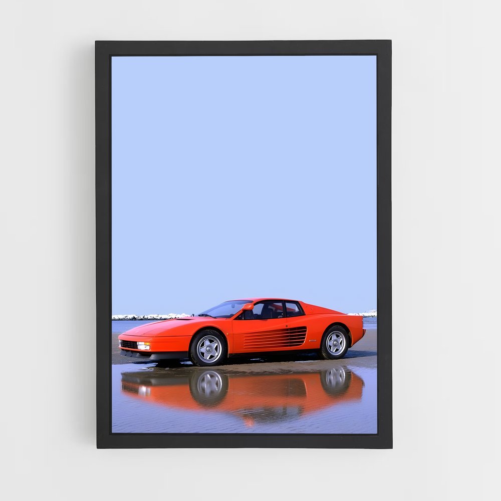 Poster Testarossa L'océan – affiche Ferrari (vue 2)