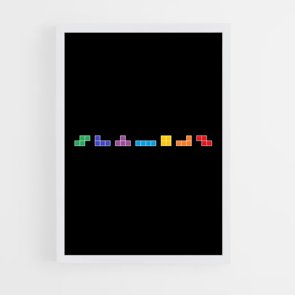 Poster Tetris Rainbow Line (vue 3)