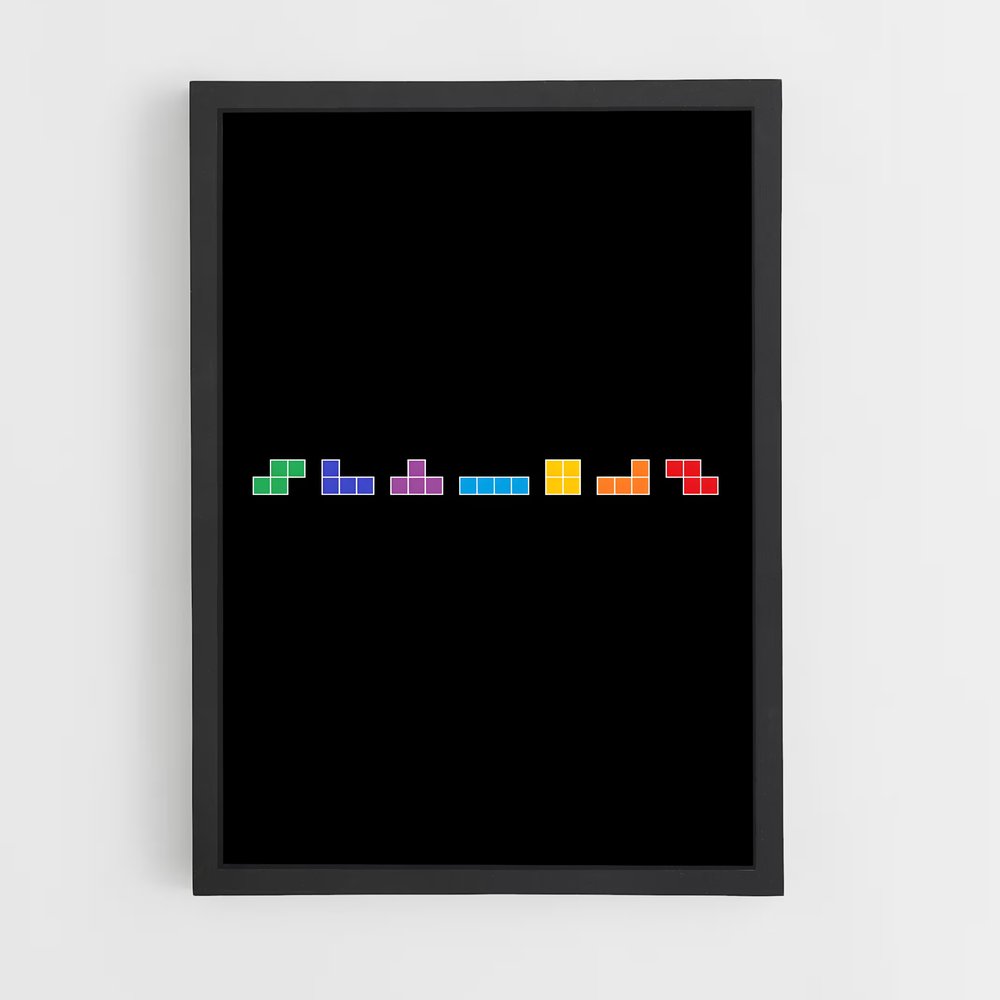 Poster Tetris Rainbow Line (vue 2)