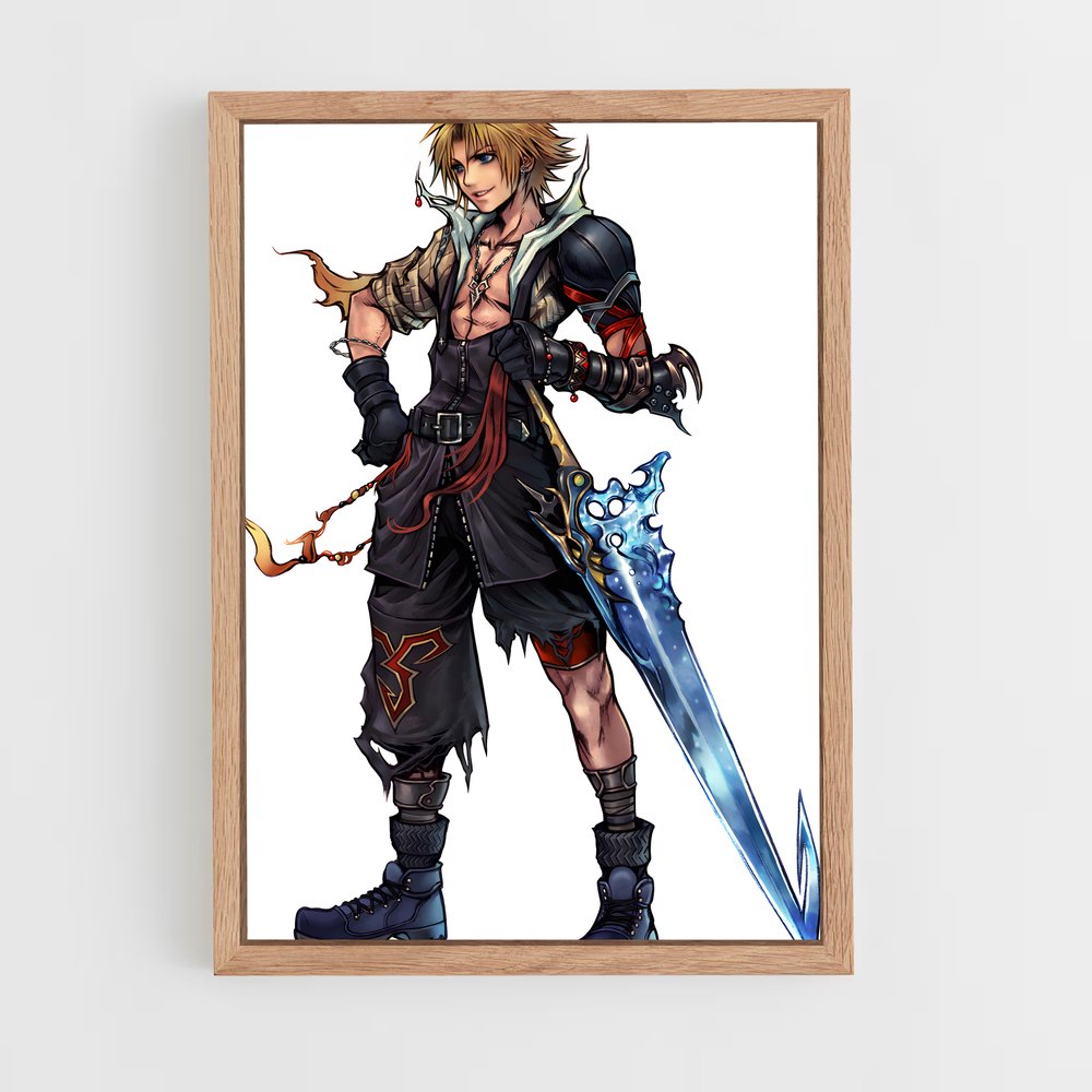 Poster Tidus Partez – affiche Final Fantasy (vue 4)