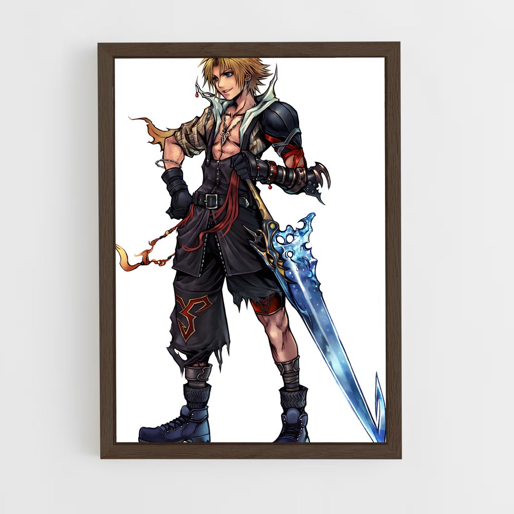 Poster Tidus Partez – affiche Final Fantasy (vue 5)