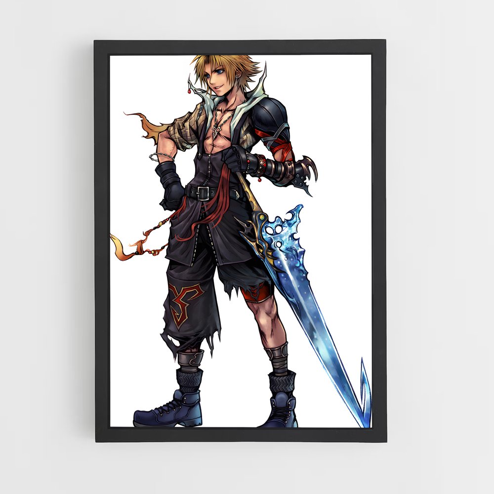 Poster Tidus Partez – affiche Final Fantasy (vue 2)