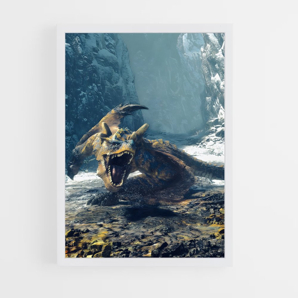 Poster Tigrex sur la Plage – affiche Monster Hunter (vue 3)