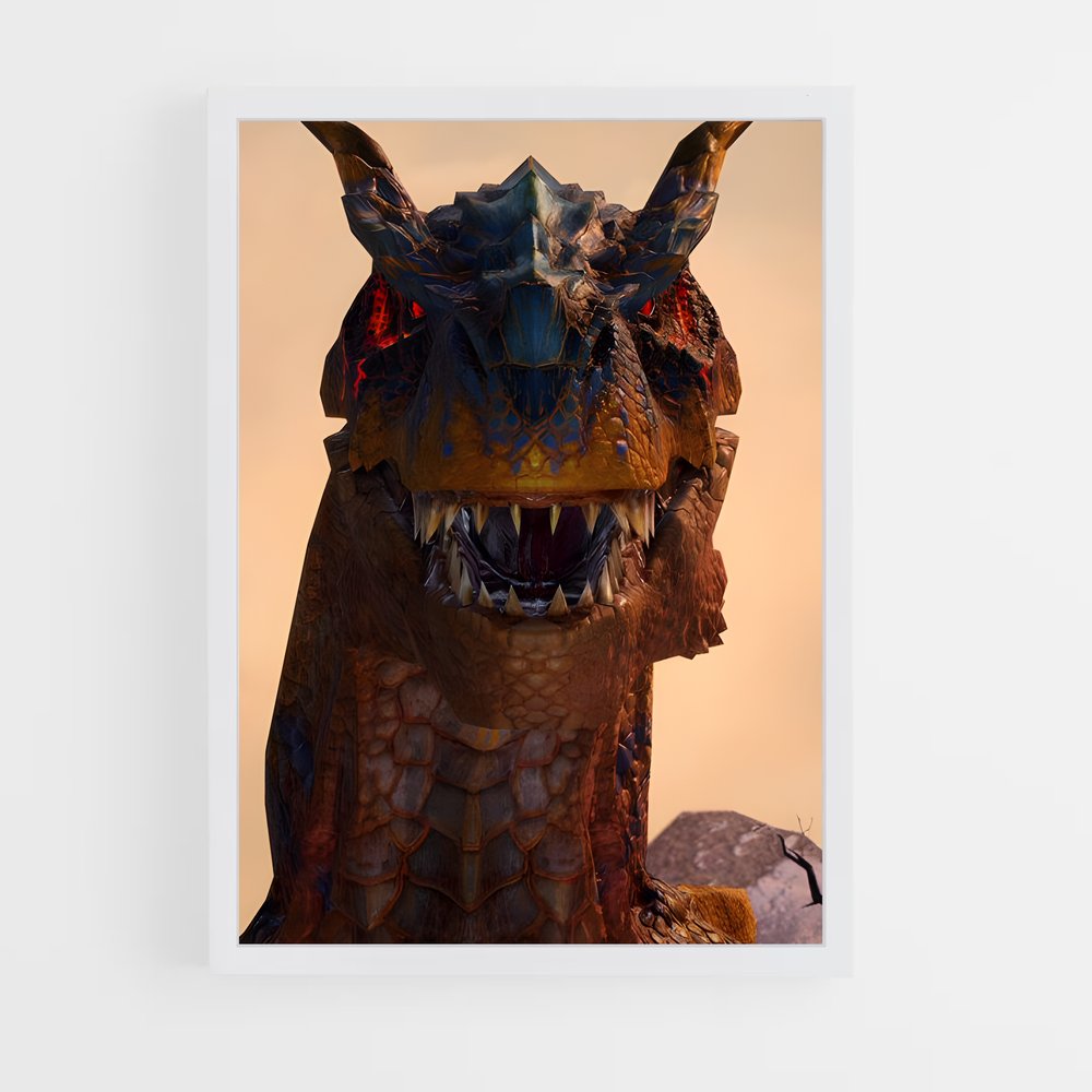 Poster Tigrex Enflammé – affiche Monster Hunter (vue 3)