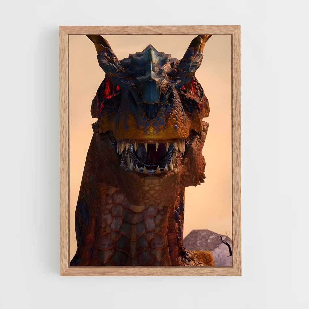 Poster Tigrex Enflammé – affiche Monster Hunter (vue 4)