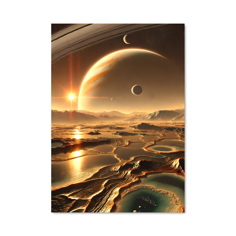 Poster Océan Titan – affiche Système solaire