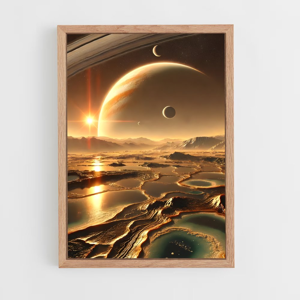 Poster Océan Titan – affiche Système solaire (vue 4)