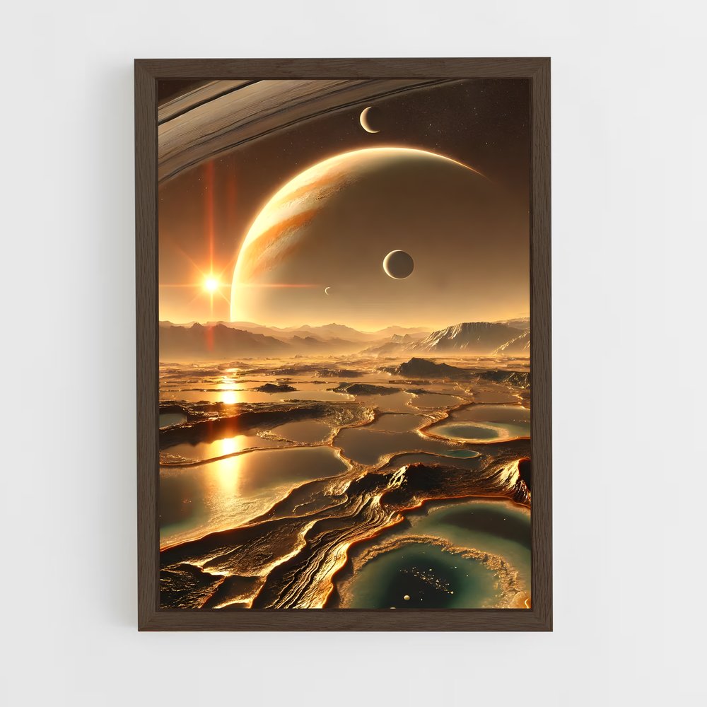 Poster Océan Titan – affiche Système solaire (vue 5)