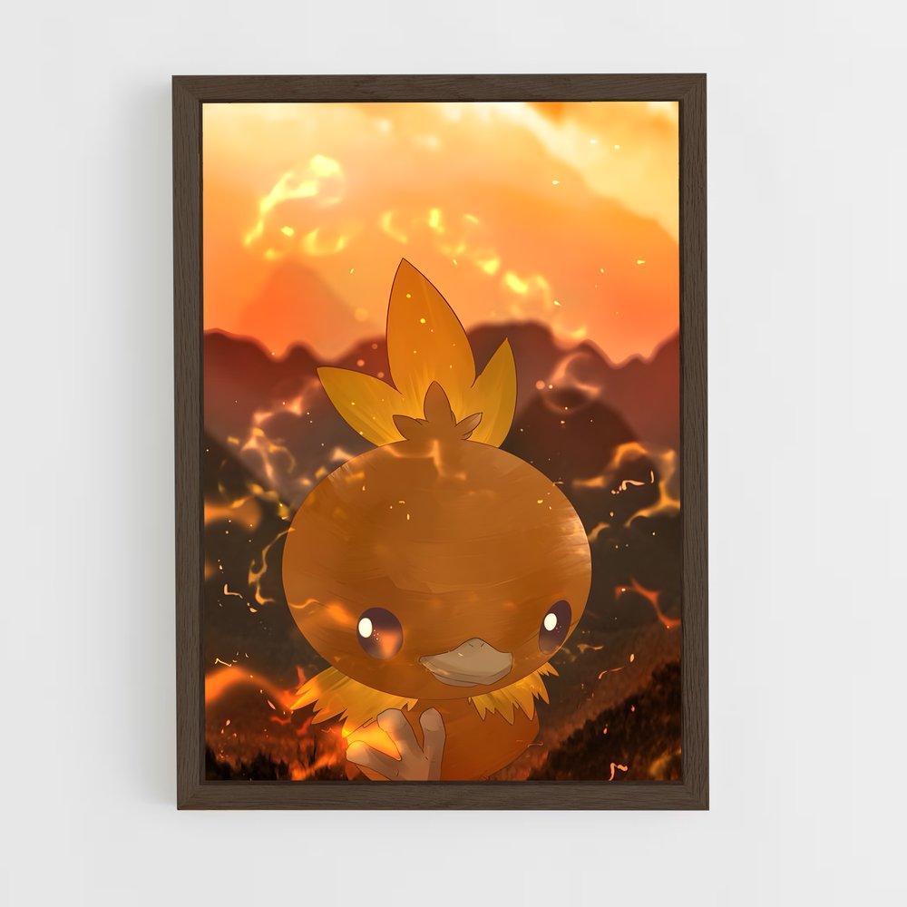Poster Torchic en Flammes – affiche Pokemon (vue 5)