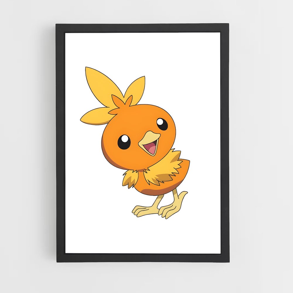 Poster Torchic Sourire – affiche Pokemon (vue 2)
