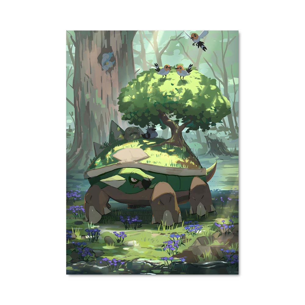 Poster La Tortue Forestière – affiche Pokemon