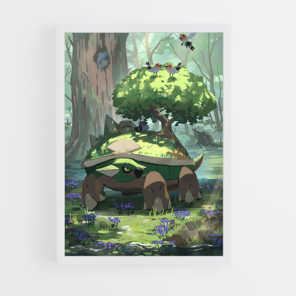 Poster La Tortue Forestière – affiche Pokemon (vue 3)