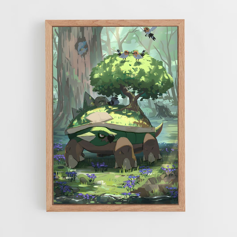 Poster La Tortue Forestière – affiche Pokemon (vue 4)