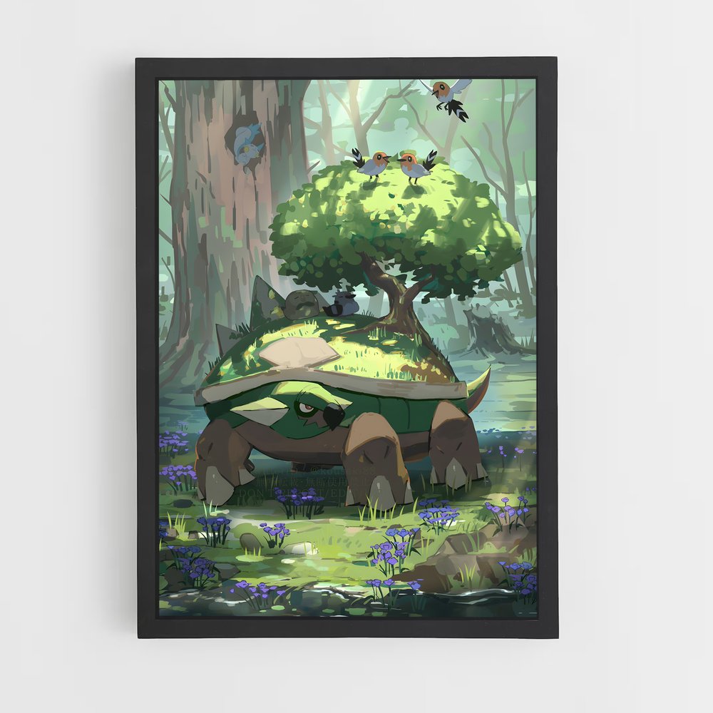 Poster La Tortue Forestière – affiche Pokemon (vue 2)
