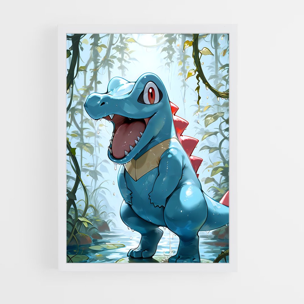Poster Totodile en Aventure – affiche Pokemon (vue 3)
