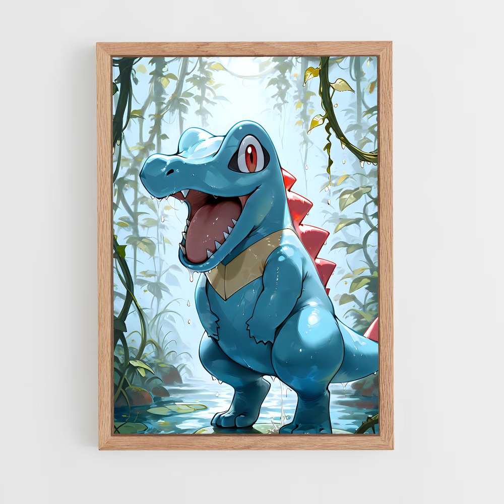 Poster Totodile en Aventure – affiche Pokemon (vue 4)