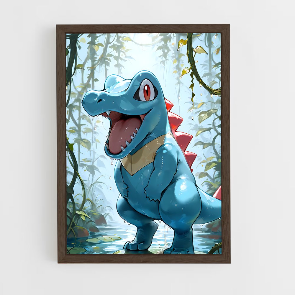 Poster Totodile en Aventure – affiche Pokemon (vue 5)