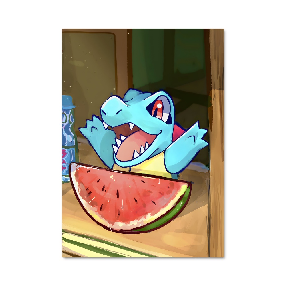 Poster Totodile Melonade – affiche Pokemon