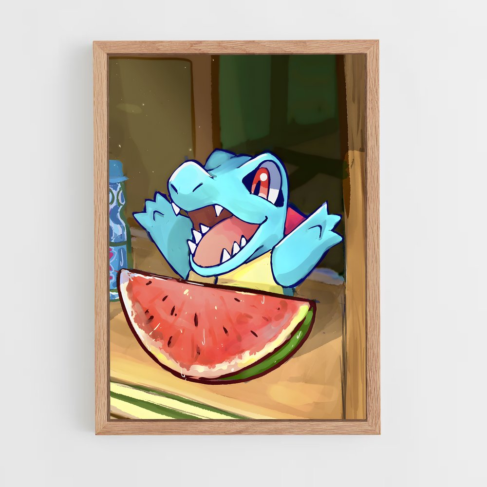 Poster Totodile Melonade – affiche Pokemon (vue 4)