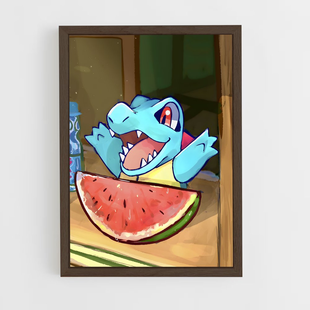 Poster Totodile Melonade – affiche Pokemon (vue 5)
