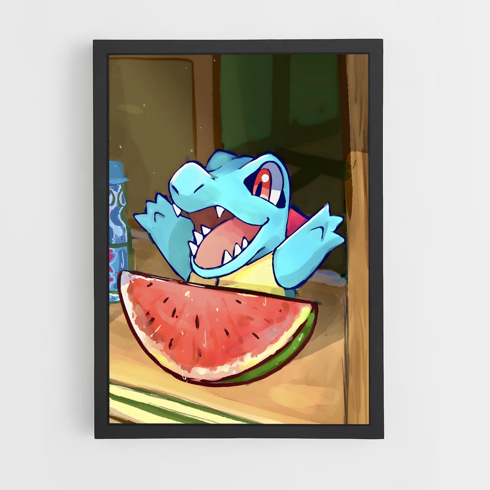 Poster Totodile Melonade – affiche Pokemon (vue 2)