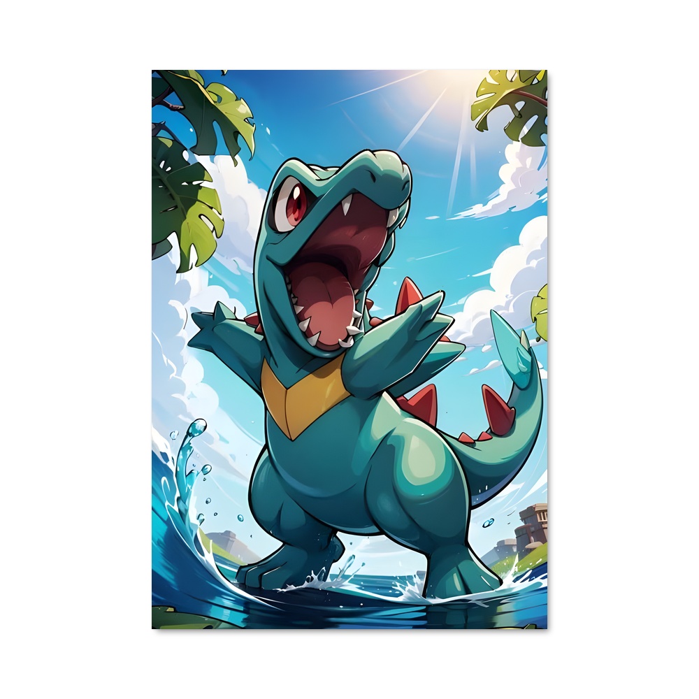 Poster Sourire de Totodile – affiche Pokemon