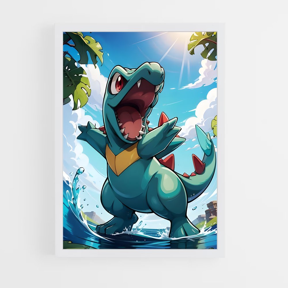 Poster Sourire de Totodile – affiche Pokemon (vue 3)
