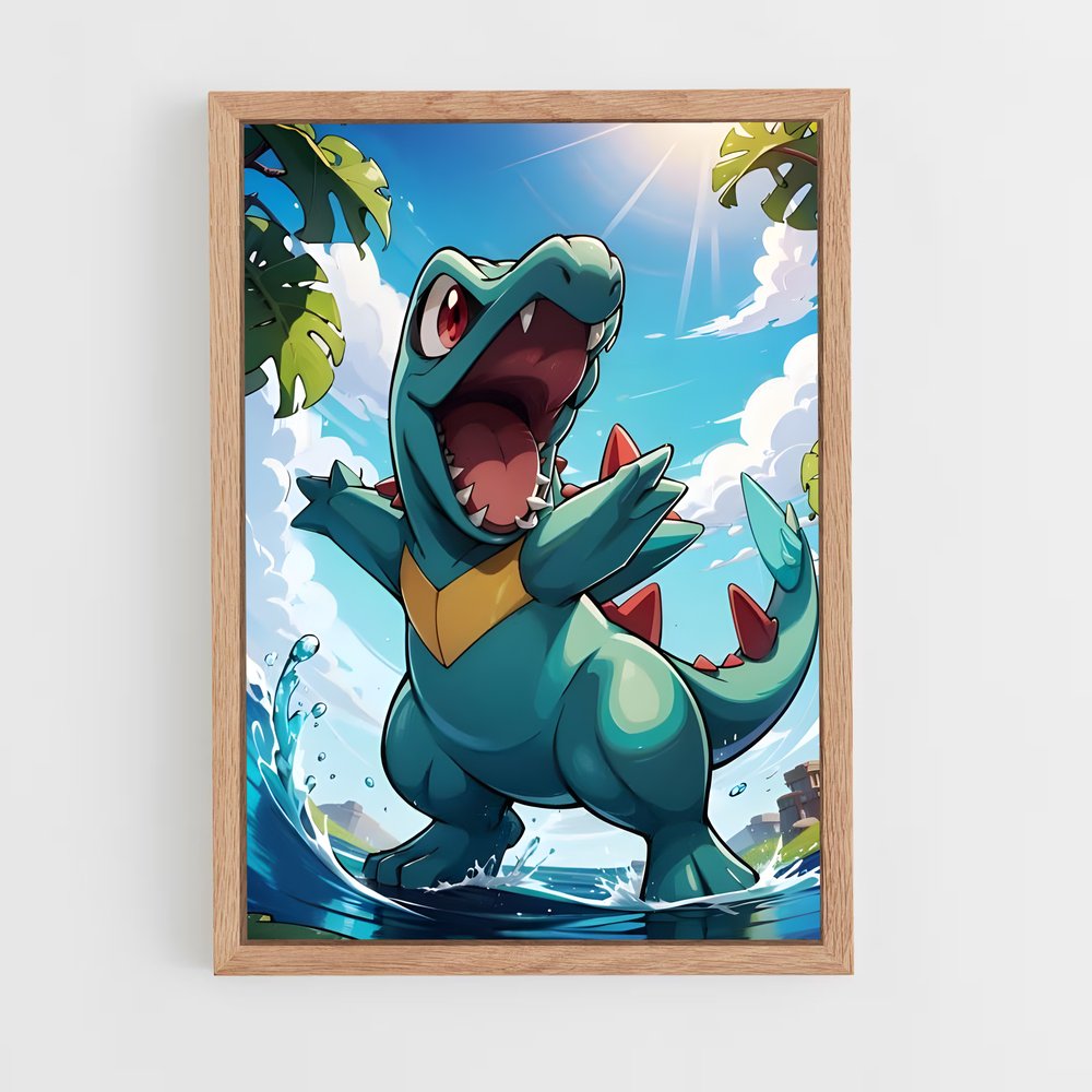 Poster Sourire de Totodile – affiche Pokemon (vue 4)