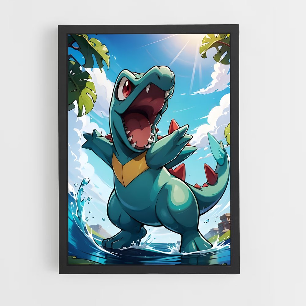 Poster Sourire de Totodile – affiche Pokemon (vue 2)