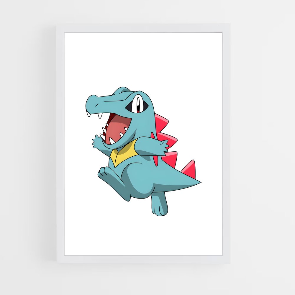 Poster Totodile Cool – affiche Pokemon (vue 3)
