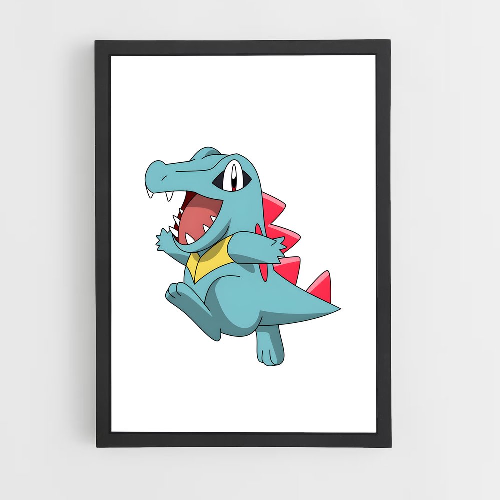 Poster Totodile Cool – affiche Pokemon (vue 2)