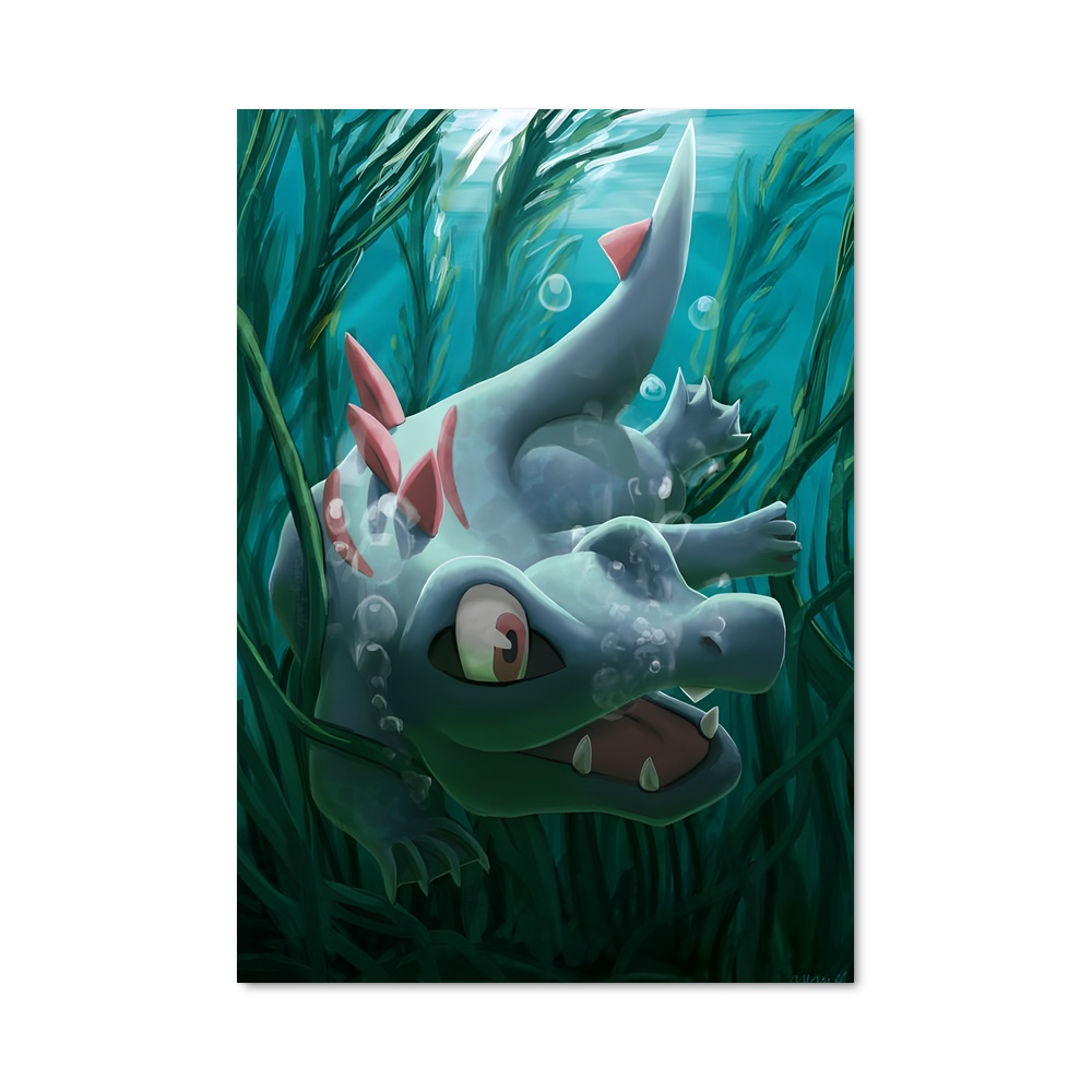 Poster Totodile Splash – affiche Pokemon