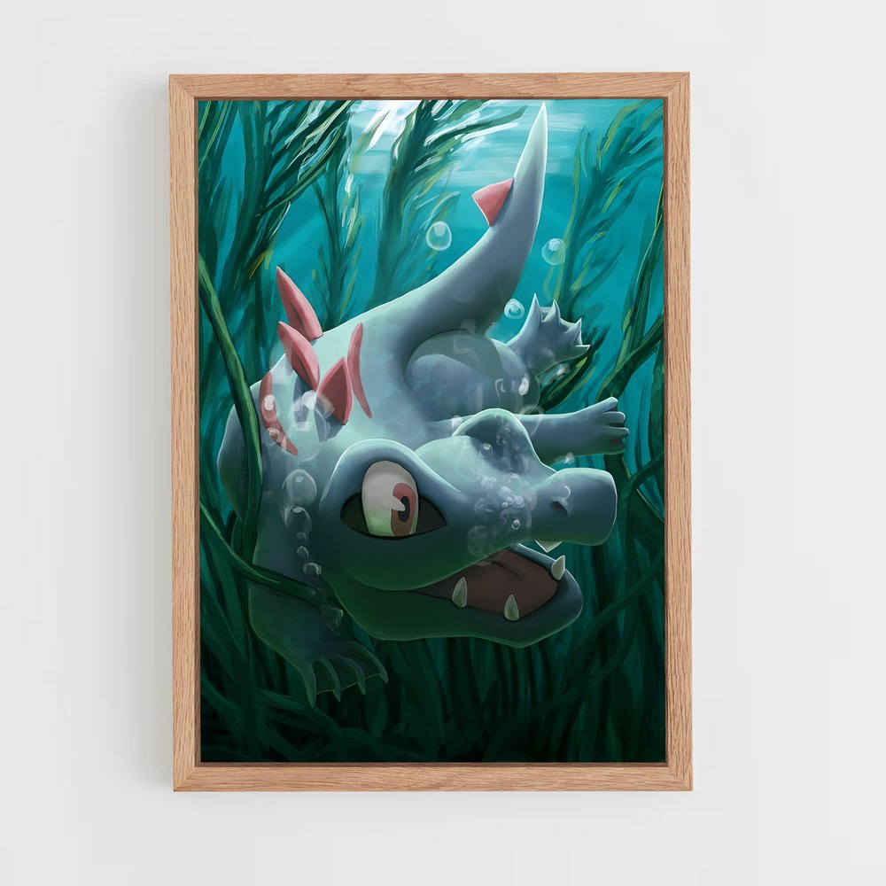Poster Totodile Splash – affiche Pokemon (vue 4)