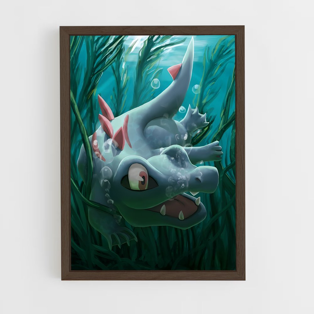 Poster Totodile Splash – affiche Pokemon (vue 5)