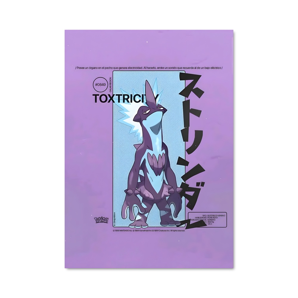 Poster Toxtricity Funky – affiche Pokemon
