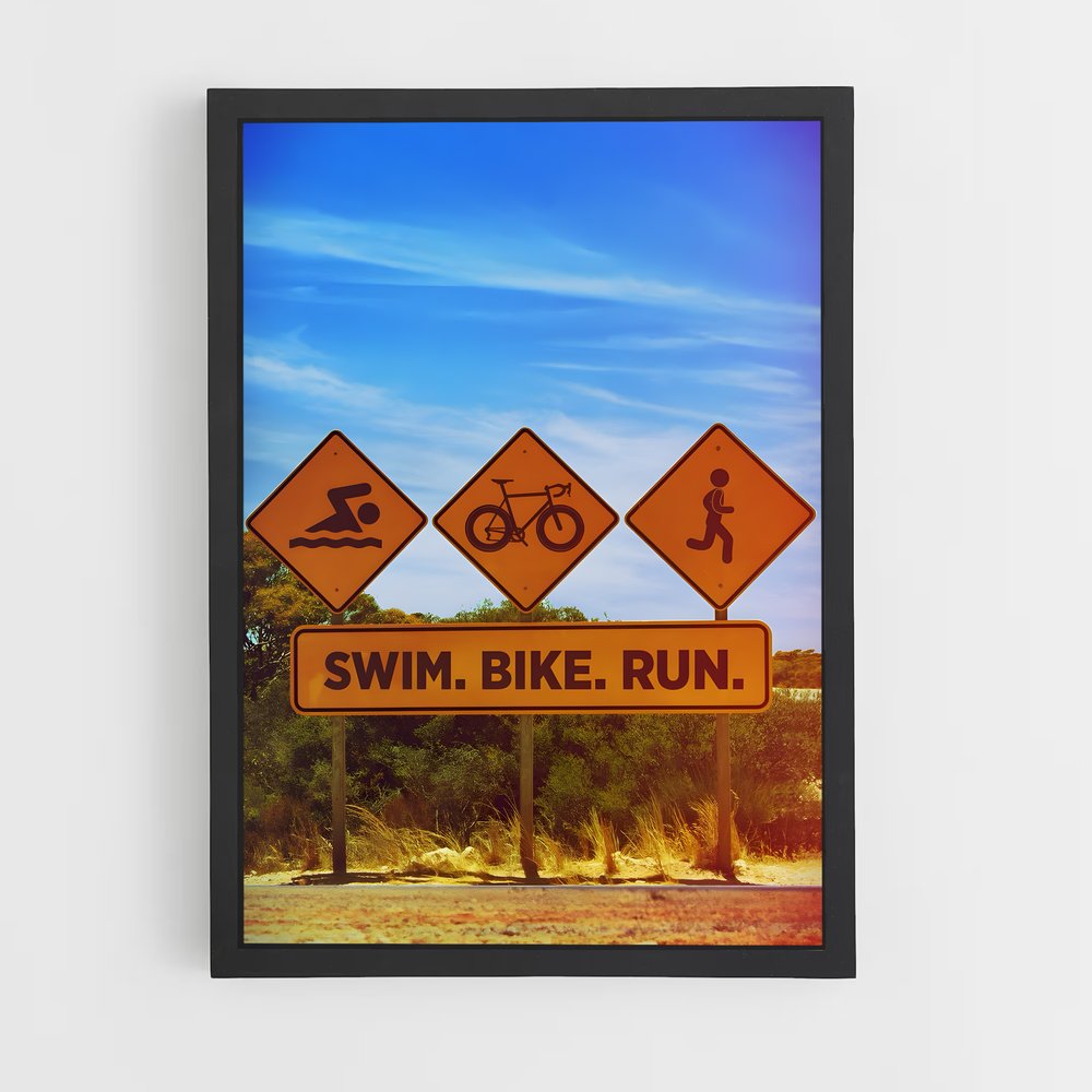 Poster Pédale et Vitesse – affiche Athlétisme (vue 2)