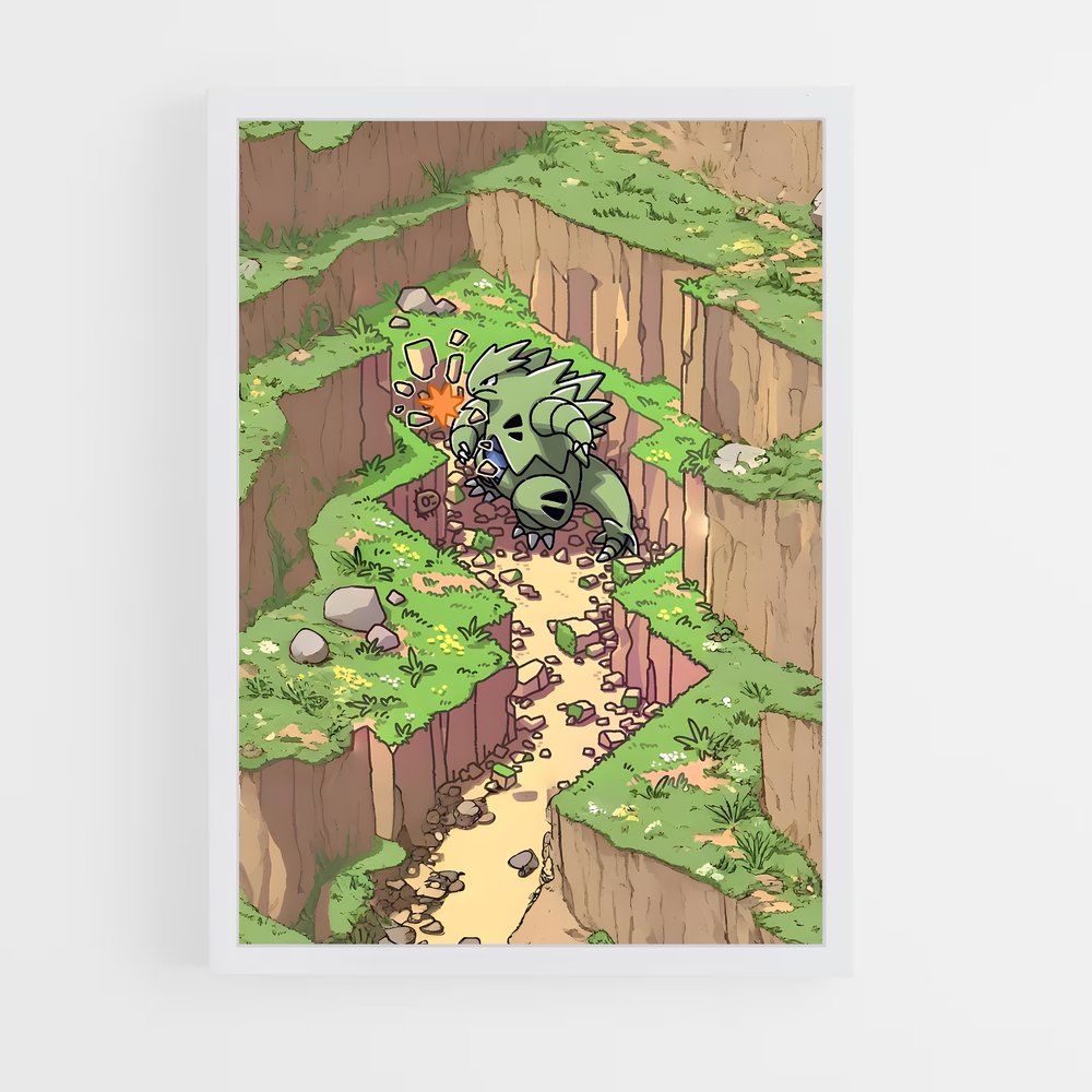 Poster Tyranitar en Balade – affiche Pokemon (vue 3)
