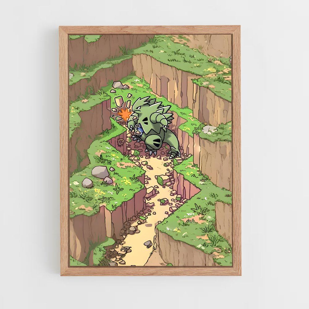Poster Tyranitar en Balade – affiche Pokemon (vue 4)