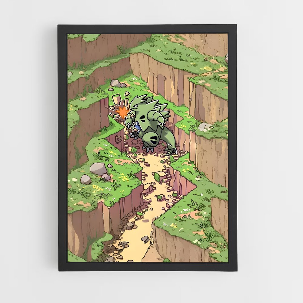Poster Tyranitar en Balade – affiche Pokemon (vue 2)
