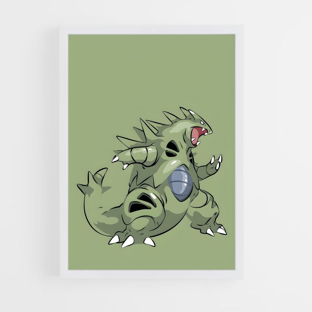 Poster Tyranitar Cartoon – affiche Pokemon (vue 3)