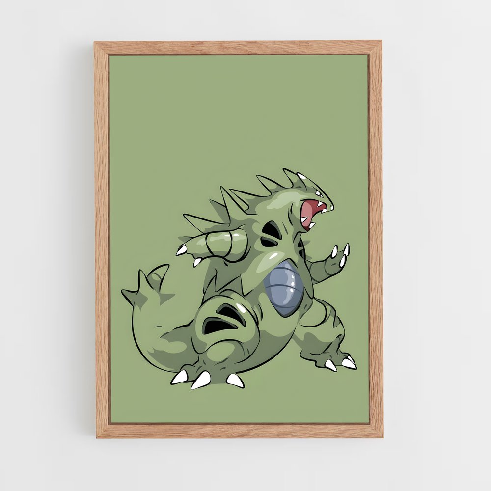 Poster Tyranitar Cartoon – affiche Pokemon (vue 4)